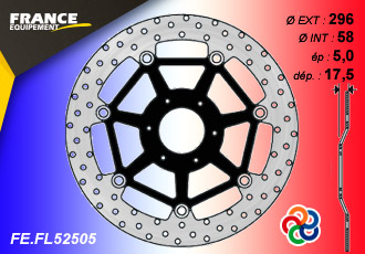 DISQUE DE FREIN AV FLOTTANT ROND OU VAG FRANCE EQUIPEMENT FE.FL52505