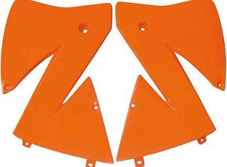 OUIES DE RADIATEUR ORANGE KTM 125/200/250/300/380/400/520 2000-2003