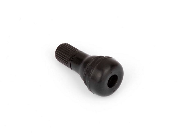 VALVE TUBELESS CAOUTCHOUC NOIR DROITE COURTE DIAMETRE TROU 11.50MM LONGUEUR 33MM